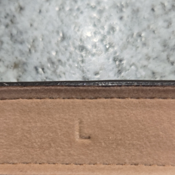 Ann Taylor Large Brown/White Animal Print Skinny Belt Leather Brass Buckle - NEW - Picture 8 of 16